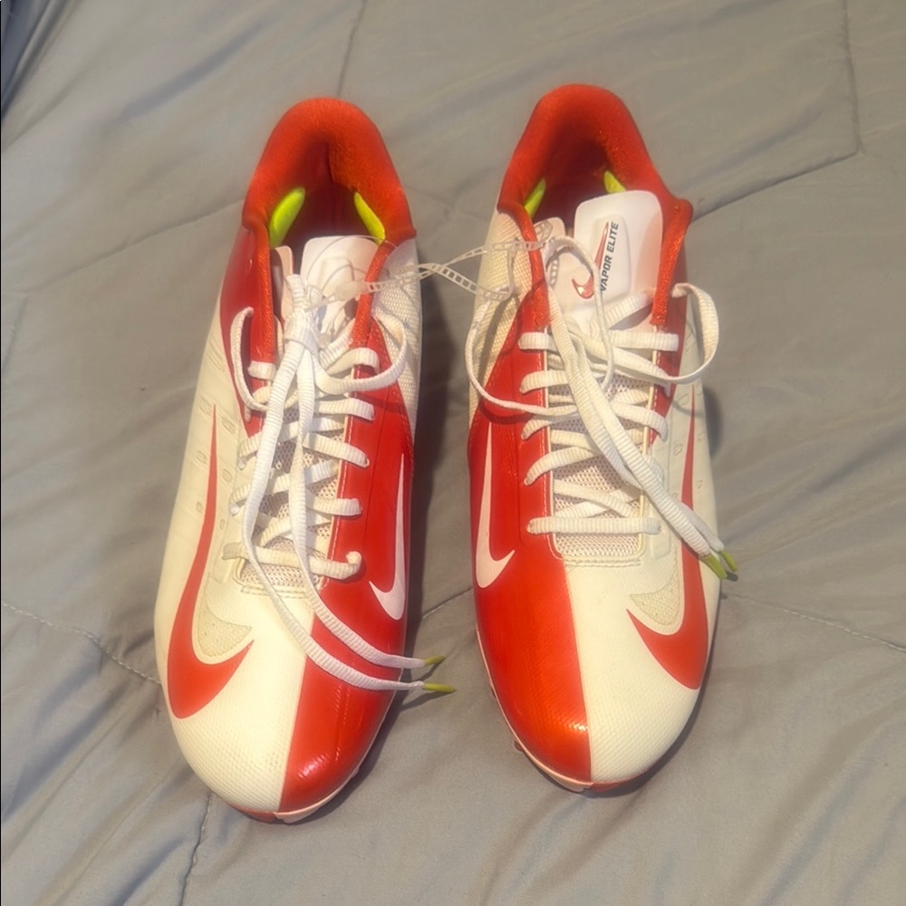 Nike Red and White Athletic Cleats